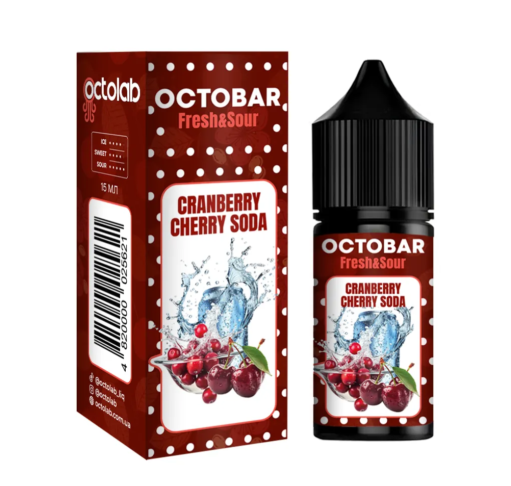 Ароматизатор Octobar Sour & Fresh Cranberry Cherry Soda 15 мл