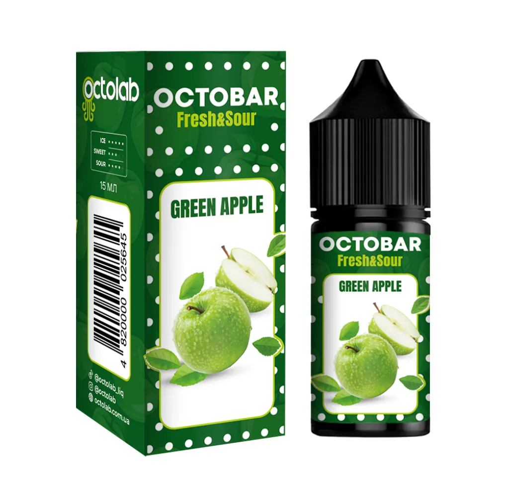 Ароматизатор Octobar Sour & Fresh Green Apple 15 мл