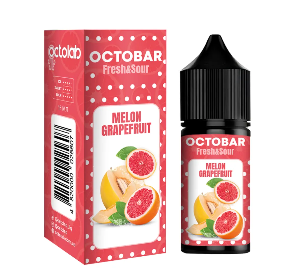 Ароматизатор Octobar Sour & Fresh Melon Grapefruite 15 мл Ароматизатор Octobar Sour & Fresh Melon Grapefruite 15 мл