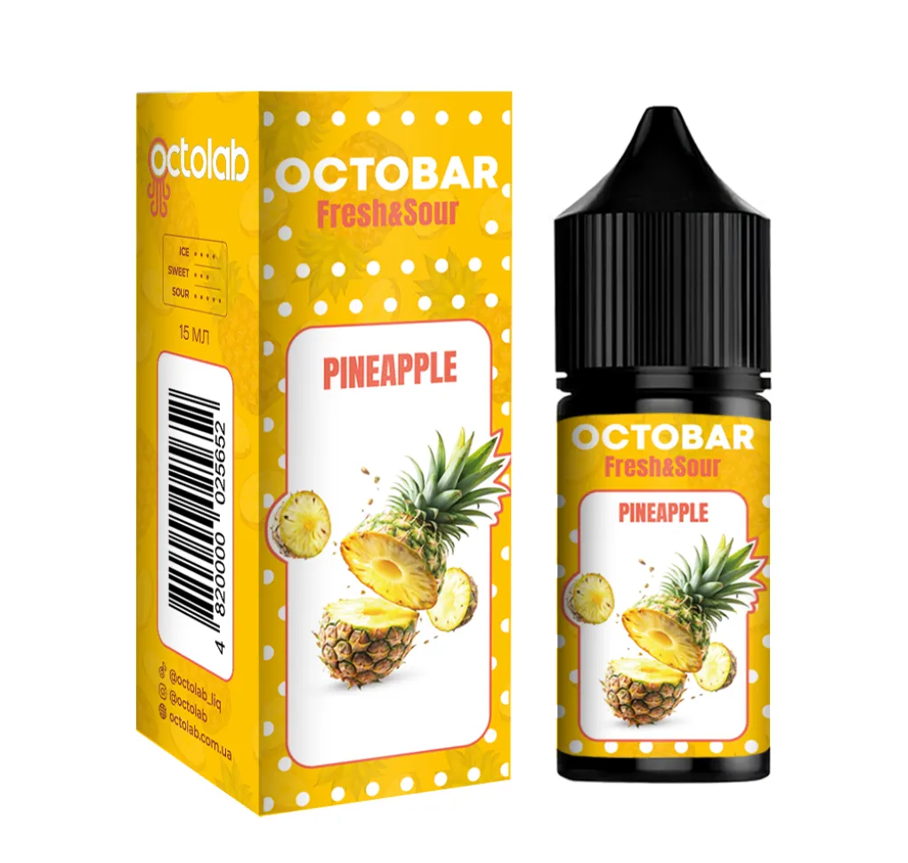 Ароматизатор Octobar Sour & Fresh Pineapple 15 мл Ароматизатор Octobar Sour & Fresh Pineapple 15 мл