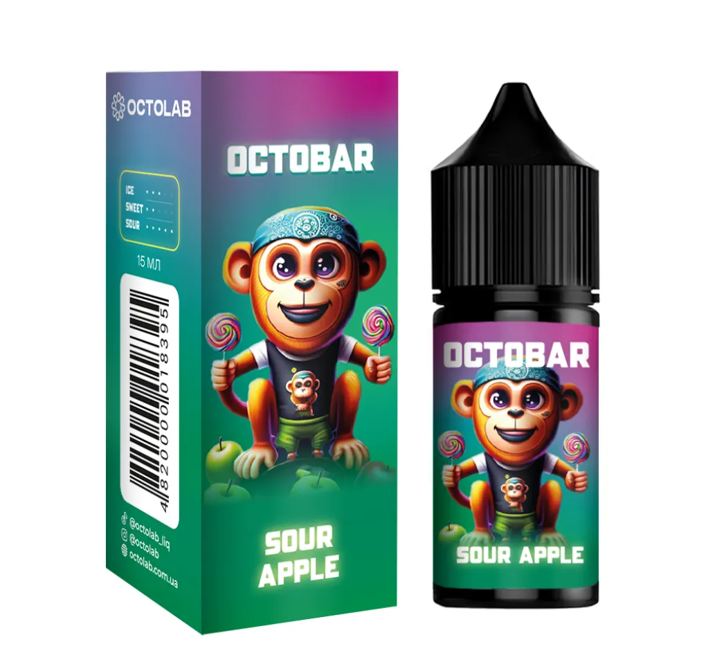 Ароматизатор Octobar NFT Sour Apple 15 мл Ароматизатор Octobar NFT Sour Apple 15 мл
