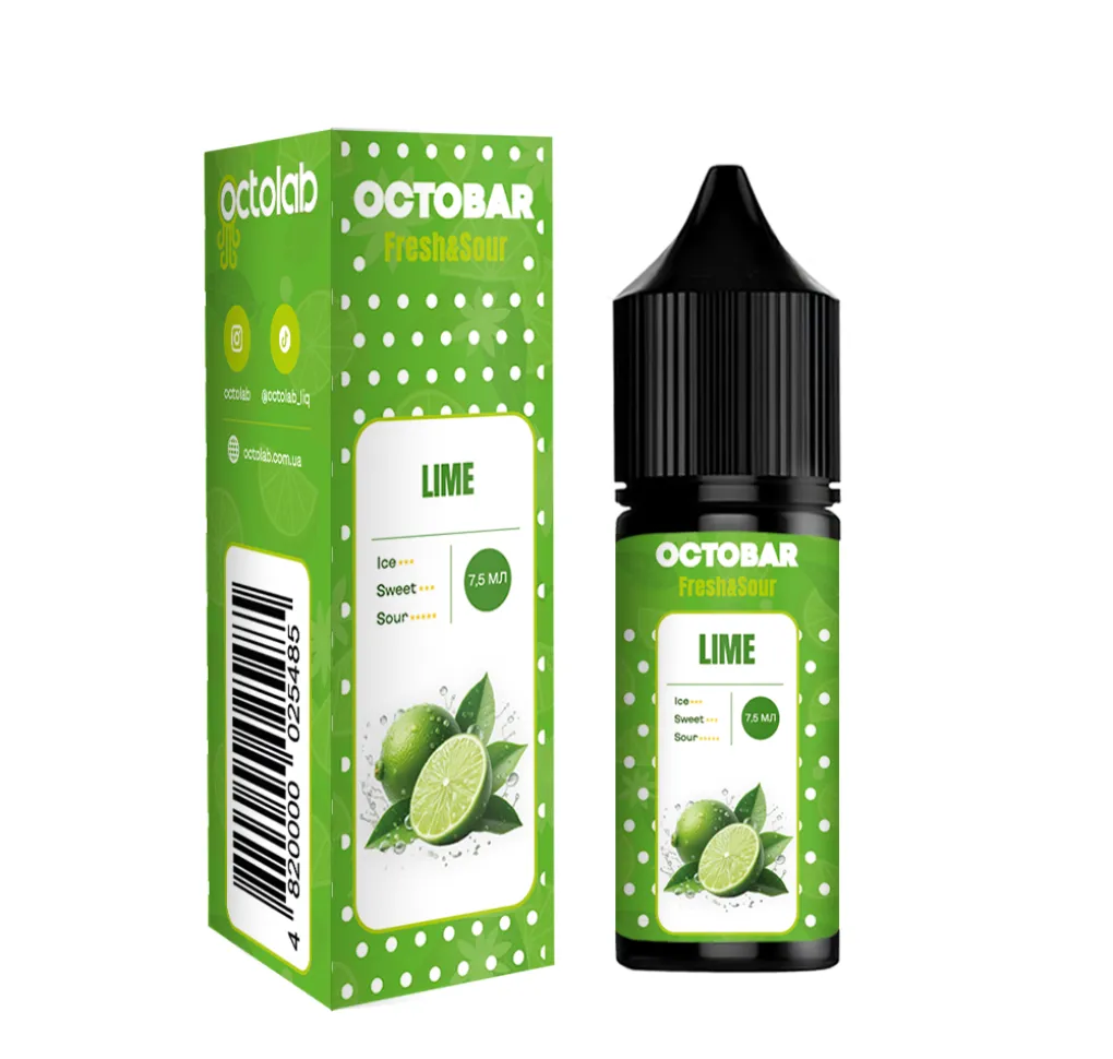 Ароматизатор Octobar Sour & Fresh Lime 7,5 мл Ароматизатор Octobar Sour & Fresh Lime 7,5 мл