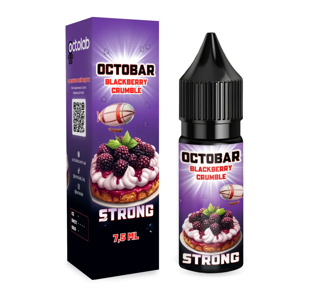 Ароматизатор Octobar Strong Blackberry Crumble 7,5 мл Ароматизатор Octobar Strong Blackberry Crumble 7,5 мл