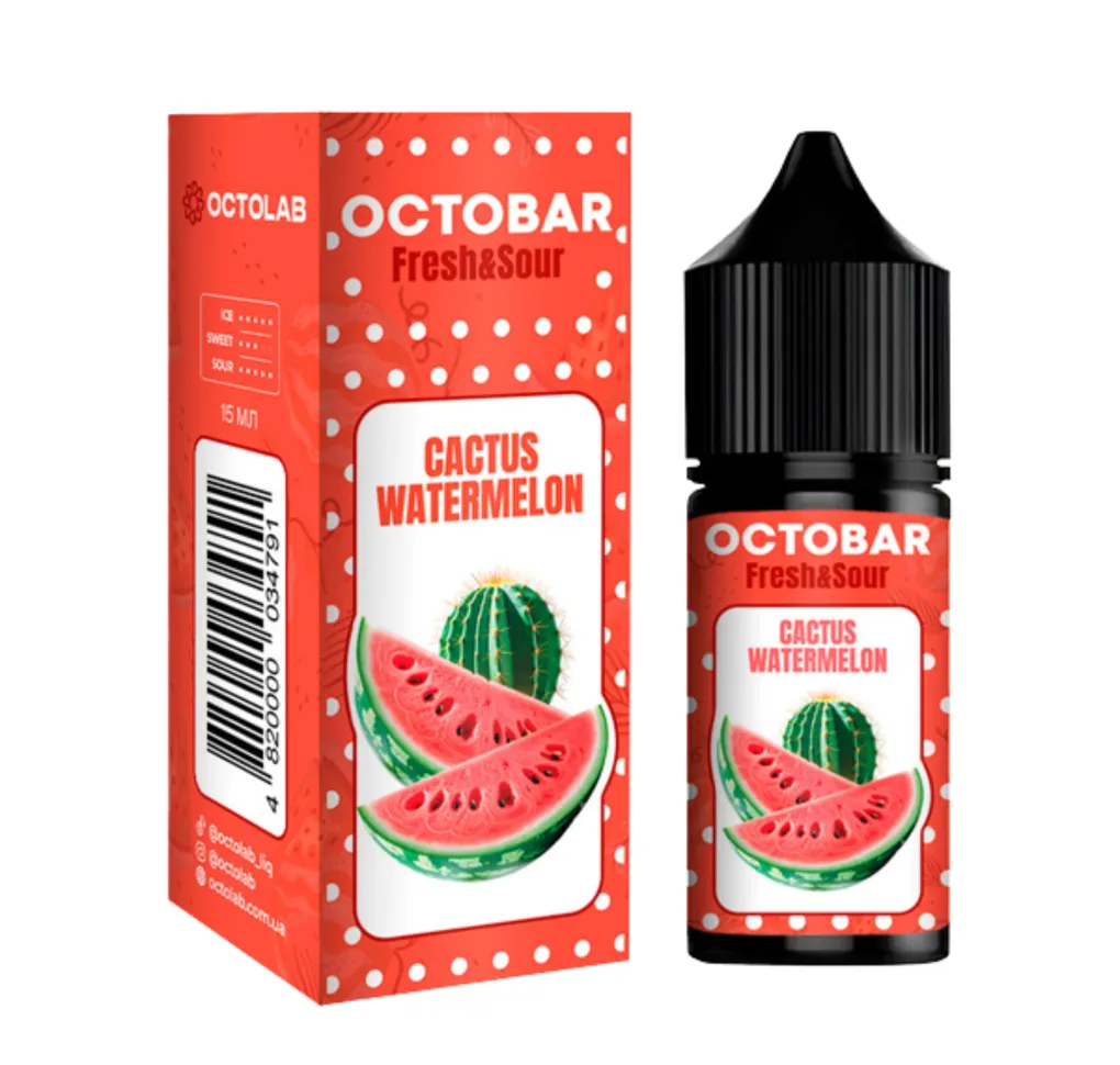 Ароматизатор Octobar Sour & Fresh Cactus Watermelon 15 мл Ароматизатор Octobar Sour & Fresh Cactus Watermelon 15 мл