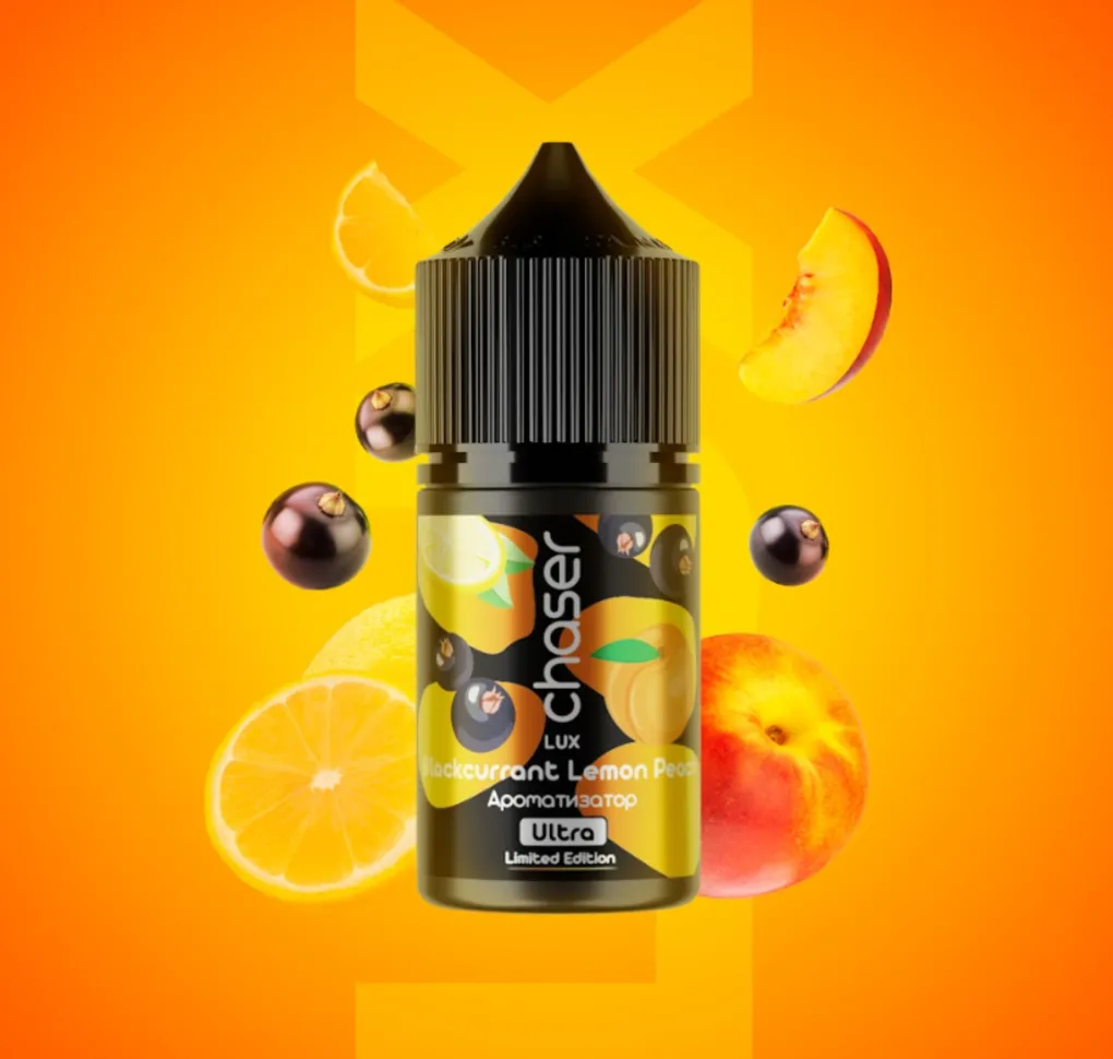 АРОМАТИЗАТОР CHASER LUX Blackcurrant Lemon Peach 12 мл АРОМАТИЗАТОР CHASER LUX Blackcurrant Lemon Peach 12 мл
