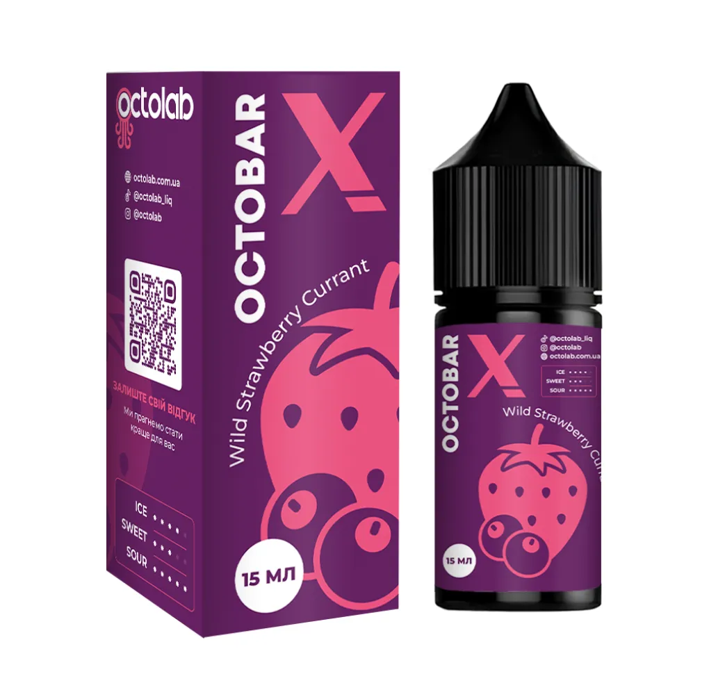 Ароматизатор Octobar X Wild Strawberry Currant 15 мл