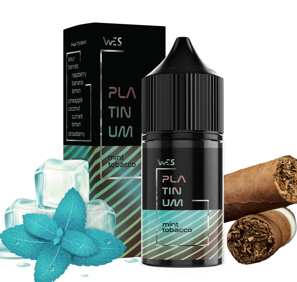 Ароматизатори WES Platinum Mint Tobacco 10 мл Ароматизатори WES Platinum Mint Tobacco 10 мл