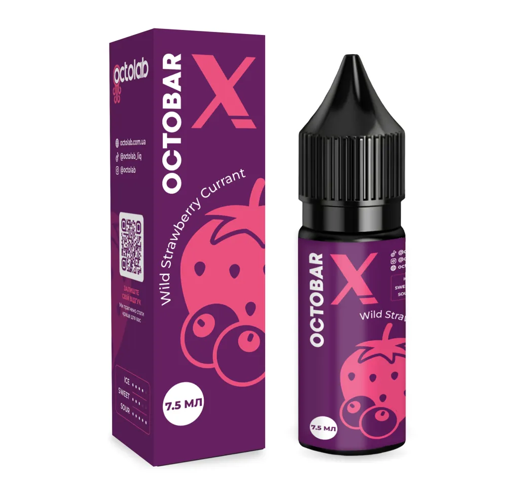 Ароматизатор Octobar X Wild Strawberry Currant 7,5 мл Ароматизатор Octobar X Wild Strawberry Currant 7,5 мл