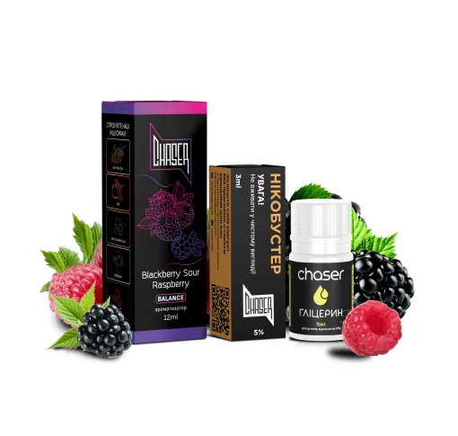 Набір Chaser Black 30 мл 50 мг BLACKBERRY SOUR RASPBERRY